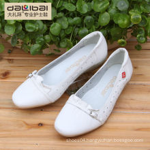 2015 new style no heel wedge cheap plain white leather shoes